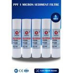 Açık Kasa Su Arıtma Cihazı Uyumlu 10'' Inch 1 Mikron Sediment Spun Filtre ( 5 Adet )