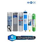 Açık Kasa Su Arıtma Cihazı Uyumlu 6 Aşama Cift Sediment 80 GPD Vontron Alkalinli Filtre Bakım Seti