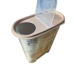 açık krem Fresco Gıda Saklama Kabı, Plastik, BPA İçermez, Şeffaf Kapaklı, Mutfak için Tahıl ve Bakliyat Saklama