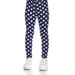 Açık Lacivert Polka-Dot Desenli Kız Çocuk Yazlık Tayt - 11 Yaş