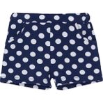 Açık Lacivert Polka-Dot Kız Çocuk Desenli Cepli Şort - 11 Yaş