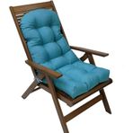Açık Mavi Adirondack Sandalye Minderi Su Geçirmez Yastıklı Koltuk Minderi Dış Mekan Salon Sandalyeleri Bahçe Sandalyeleri ve Teraslar için Rahat Katlanır Sandalye Minderi Hamaklar için