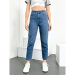 Açık Mavi Kadın Mom Jean Yüksek Bel Kot Pantolon Anna Model 001 mavi