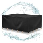 Açık Mobilya Kılıfları 400x400x68cm Su Geçirmez Ağır Hizmet Veranda Mobilya Kılıfları Seksiyonel Kanepe Takımı Bahçe Yemek Masası ve Sandalyeler için UV Dayanıklı Dış Mekan Masa Örtüleri Balkon için