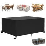 Açık Mobilya Örtüsü 345x210x95cm Su Geçirmez Rattan Veranda Bahçe Kanepe ve Bistro Masa için Set Örtüsü
