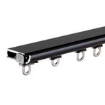 Açık Odalarda Gizlilik için Ağır Hizmet Tipi Çift Sıralı Tavan Perdesi Ray Sistemi Çift Perdeler için Tavana Monte Raylar (Altın 4,2 m/13,8 ft)