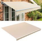 Açık Patio Geri Çekilebilir Tente Gölge Kumaş Değiştirme Suya Dayanıklı Polyester Kapak Güverte Manuel Operasyon için 280g Tuval Özel