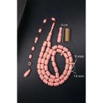Açık Pembe Usta İşçilik 45 Taneli Eski Fransız Galalit Tesbih