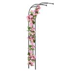 Açık Pergola Bahçe Kafes Yarım Kemerli Ağır Hizmet Tipi Çelik Bahçe Çardak Kemeri Tırmanma Tesisleri için Gül Düğün Balonu Kemer Arka Plan Standı (180x240x40 CM/6x8x1 ft)