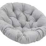 Açık Rattan Bahçe Sandalye Minderi Kapitone Koltuk Pedi Gri 90x90 cm Kapalı/Dış Mekan Dekoratif Yastık Ekstra Destek için Döngüler ile