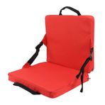 Açık sandalye yastık portatif rahat oxford kumaş katlanabilir stadyum koltuk yastık Park plajı futbol sahası oyun alanı kırmızı 38x35x8cm için fermuar kapanma ile