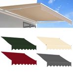 Açık Tente Gölgelik Yedek Kumaş Çerçevesiz Geri Çekilebilir Tente 280G Polyester Kumaş Yeşil/Kırmızı/Gri/Bej 2/3/4/5m