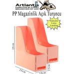 Açık Turuncu Magazinlik Demonte Plastik 2 Adet Plastik Kutu Klasörü Magazinlik A4 Dosya ve Masa Düzenleyici Sınıf Ev Ofi