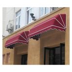 Açık veranda giriş gölgelik tente su geçirmez polyester kumaş kubbe kapak yağmur kar koruma ve güneş barınak tamamen monte Rosso 120X80X80CM