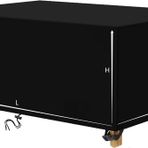 Açık veranda mobilya kapak 173x143x73cm siyah su geçirmez rüzgar geçirmez bahçe masa örtüsü açık mobilya