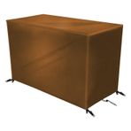 Açık veranda mobilya örtüsü 250x130x100cm su geçirmez 420D Oxford kumaş bahçe masa ve sandalye seti kapak rüzgar geçirmez ve UV dayanıklı kahverengi renk