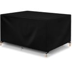 Açık veranda mobilya seti örtüsü 170x160x60cm hava koşullarına dayanıklı dikdörtgen masa ve sandalye örtüsü Rattan mobilya seti için ağır hizmet Oxford kumaş bahçe mobilyalarınızı elementten koruyun