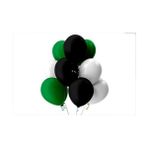 Açık Yeşil-Beyaz-Siyah Pastel Soft Balon 50 Adet + 5 Metre Balon Zinciri
