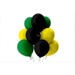 Açık Yeşil-Sarı-Siyah Pastel Soft Balon 50 Adet