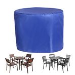 Açık yuvarlak veranda masa örtüsü 160x85cm ağır hizmet su geçirmez mobilya örtüsü bahçe için nefes 420D Oxford kumaş hava koşullarına dayanıklı mobilya kapakları dış mekan kullanımı için