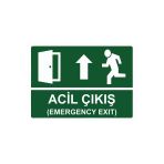 Acil Çıkış İsg Uyarı Levhası Pvc A3 30X42 Cm