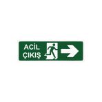 Acil Çıkış İsg Uyarı Levhası Pvc A4 21X30 Cm