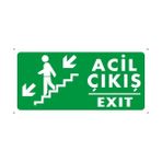 Acil Çıkış (Sol Aşağı) - Ikaz Levhası - 1 Adet