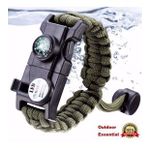 Acil Durum Taktiksel Paracord Hayatta Kalma Bilekliği Survival Çok Amaçlı Bileklik