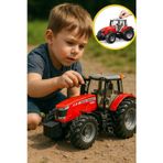 Açılan Kapılı Direksiyonlu Bruder Massey Ferguson 7600 Traktör Oyuncak Model