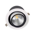ACK AD36-00610 4000K Ilık Beyaz 30 Watt Beyaz Kasa Osram Cob Led Salyangoz Spot Armatür