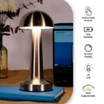 ACK AF11-00293 Saten Renk Metal Gövde LED Masa Lambası