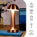 ACK AF11-00297 Bakır Renk Şarjlı Dokunmatik LED Masa Lambası