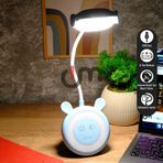 ACK AF11-10010 Çift Işıklı Mavi Gövde Şarjlı Dokunmatik LED Masa Lambası