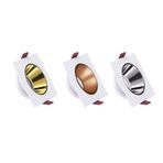 ACK AH03-07010 Gold Reflektörlü Beyaz Kare Spot Kasası