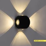 ACK AH07-07401 4 W Çift Taraflı Led Duvar Aplik İç ve Dış Mekan Dekoratif Bahçe Aydınlatması