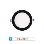 Ack Ap01-01231 12W Slim Led Panel Siyah 6500K Beyaz Işık Gömme Spot Lamba