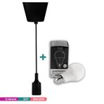 ACK Dekoratif LED Sarkıt Aparatı Siyah E27 Duy Marketekno Ampul AY45-00101-01A