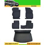 Ack Dizayn Citroen C-Elysee Araca Özel Üretim 4d Havuzlu Karbon Paspas Takımı + 3D Bagaj Havuzu - Siyah