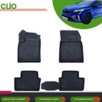 Ack Dizayn Clio 5 E-Tech 2023+ Araca Özel 4d Havuzlu Paspas Takımı (Karbon) - Siyah