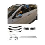 Ack Dizayn Fiat Egea 4'lü Premium Set (Krom Cam Rüzgarlığı-Krom Ayna Kapağı-Cam Çıtası-Krom Kapı Kol) A+