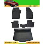 Ack Dizayn Fiat Egea Cross 2020+ Araca Özel Üretim 4d Havuzlu Karbon Paspas Takımı + 3D Bagaj Havuzu - Siyah