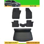 Ack Dizayn Fiat Egea Hatchback 2015+ Araca Özel Üretim 4d Havuzlu Karbon Paspas Takımı + 3D Bagaj Havuzu - Siyah