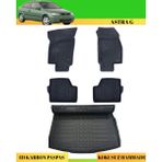 Ack Dizayn Opel Astra "h" Sedan Araca Özel Üretim 4d Havuzlu Karbon Paspas Takımı + 3D Bagaj Havuzu - Siyah