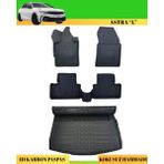 Ack Dizayn Opel Astra "l" 2022+ Araca Özel Üretim 4d Havuzlu Karbon Paspas Takımı + 3D Bagaj Havuzu Alt - Siyah
