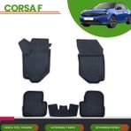 Ack Dizayn Opel Corsa F 2019+ Araca Özel 4d Havuzlu Paspas Takımı (Karbon) - Siyah