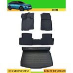 Ack Dizayn Peugeot 3008 2024+ Araca Özel Üretim 4d Havuzlu Karbon Paspas Takımı + 3D Bagaj Havuzu Alt - Siyah