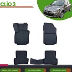 Ack Dizayn Renault Clio 3 Hb 2005-2012 Araca Özel 4d Havuzlu Paspas Takımı (Karbon) - Siyah