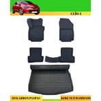 Ack Dizayn Renault Clio 4 2012-2018 Hb Araca Özel Üretim 4d Havuzlu Karbon Paspas Takımı + 3D Bagaj Havuzu - Siyah