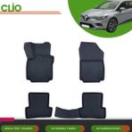 Ack Dizayn Renault Clio 4 2012+ Araca Özel 4d Havuzlu Paspas Takımı (Karbon) - Siyah