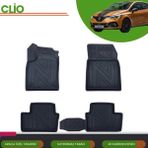 Ack Dizayn Renault Clio 5 2019+ Araca Özel 4d Havuzlu Paspas Takımı (Karbon) - Siyah